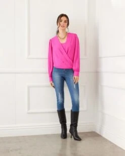 Drape Front Top - Karen Kane -Karen Kane 13142896 fpx