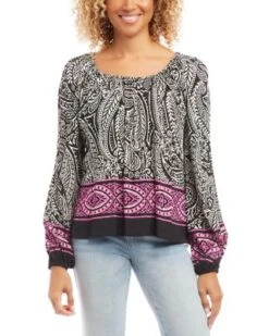 Peasant Sleeve Top - Karen Kane