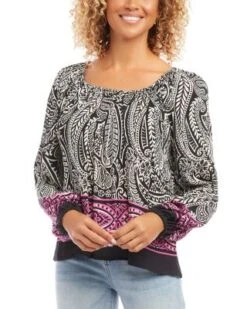 Peasant Sleeve Top - Karen Kane -Karen Kane 13142927 fpx