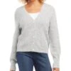 Ribbed V Neck Cardigan - Karen Kane -Karen Kane 13143001 fpx