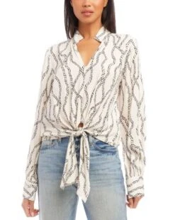 Tie Front Top - Karen Kane