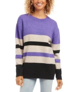 Color Block Stripe Sweater - Karen Kane