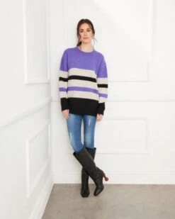 Color Block Stripe Sweater - Karen Kane -Karen Kane 13143122 fpx