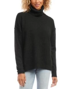 Turtleneck Drop Shoulder Sweater - Karen Kane -Karen Kane 13148827 fpx