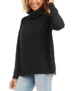 Turtleneck Drop Shoulder Sweater - Karen Kane -Karen Kane 13148828 fpx