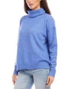 Turtleneck Drop Shoulder Sweater - Karen Kane -Karen Kane 13148832 fpx