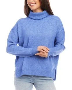 Turtleneck Drop Shoulder Sweater - Karen Kane -Karen Kane 13148833 fpx