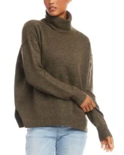 Turtleneck Drop Shoulder Sweater - Karen Kane -Karen Kane 13148839 fpx
