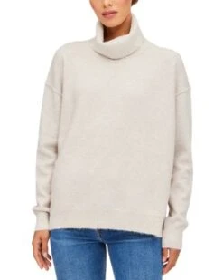 Turtleneck Drop Shoulder Sweater - Karen Kane -Karen Kane 13148843 fpx