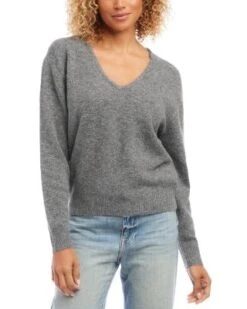 V-Neck Sweater - Karen Kane -Karen Kane 13154316 fpx