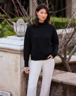 Mock Neck Sweater - Karen Kane -Karen Kane 13154322 fpx