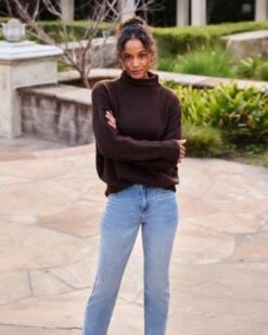 Mock Neck Sweater - Karen Kane -Karen Kane 13154333 fpx