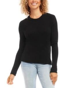 Ribbed Long Sleeve Top - Karen Kane -Karen Kane 13167351 fpx