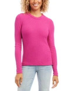 Ribbed Long Sleeve Top - Karen Kane -Karen Kane 13167358 fpx