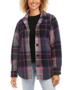 Long Sleeve Shirt Jacket - Karen Kane -Karen Kane 13167400 fpx