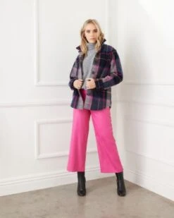 Long Sleeve Shirt Jacket - Karen Kane -Karen Kane 13167402 fpx