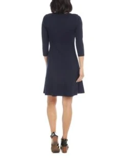 Petites Scoop Neck A Line Dress - Karen Kane -Karen Kane 13167754 fpx