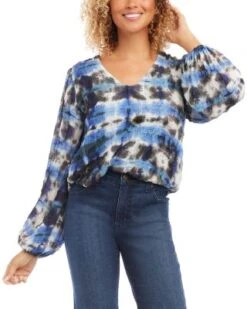 Long Sleeve Blouson Top - Karen Kane -Karen Kane 13184649 fpx