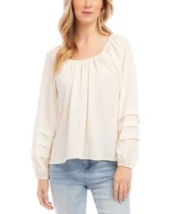 Pleated Sleeve Top - Karen Kane -Karen Kane 13184767 fpx