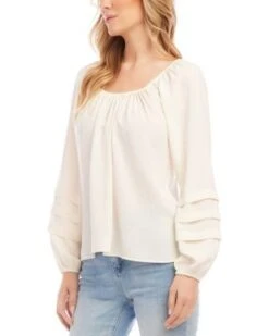 Pleated Sleeve Top - Karen Kane -Karen Kane 13184769 fpx