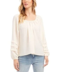 Pleated Sleeve Top - Karen Kane -Karen Kane 13184770 fpx