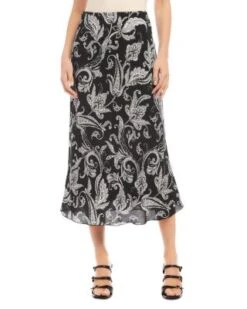 Bias Cut Midi Skirt - Karen Kane
