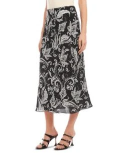 Bias Cut Midi Skirt - Karen Kane -Karen Kane 13200275 fpx