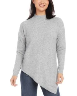 Petites Asymmetric Turtleneck Sweater - Karen Kane -Karen Kane 13218221 fpx