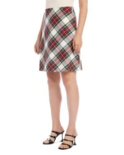 Bias Cut Plaid Pencil Skirt - Karen Kane -Karen Kane 13218237 fpx