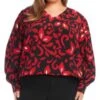 Printed Crossover Top - Karen Kane Plus -Karen Kane 13218252 fpx