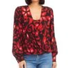 Printed Crossover Top - Karen Kane -Karen Kane 13218274 fpx