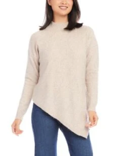 Asymmetric Turtleneck Sweater - Karen Kane