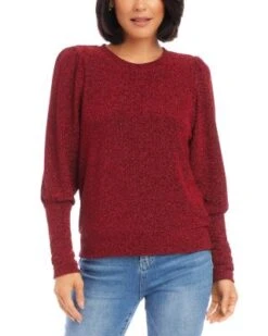 Petites Bishop Sleeve Top - Karen Kane