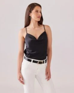 Draped Satin Camisole - Karen Kane -Karen Kane 13218448 fpx