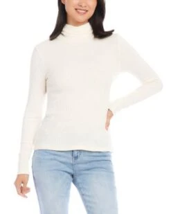Ribbed Knit Turtleneck Top - Karen Kane -Karen Kane 13218473 fpx