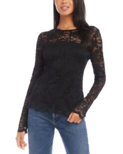 Floral Lace Top - Karen Kane