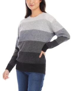 Striped Ombré Sweater - Karen Kane -Karen Kane 13218521 fpx