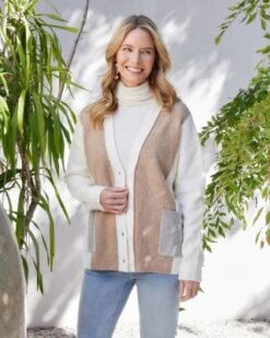 Color Blocked Cardigan - Karen Kane -Karen Kane 13218546 fpx