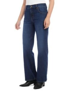 Mid Rise Wide Leg Jeans In Denim - Karen Kane -Karen Kane 13218569 fpx