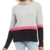 Colorblock Turtleneck Sweater - Karen Kane -Karen Kane 13243480 fpx