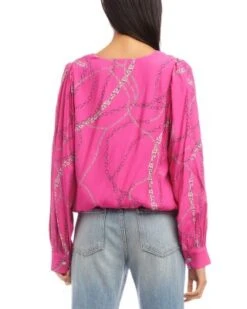 V Neck Blouse - Karen Kane -Karen Kane 13245308 fpx