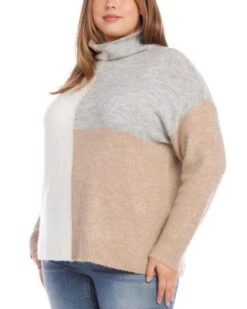 Color Blocked Sweater - Karen Kane Plus -Karen Kane 13259888 fpx