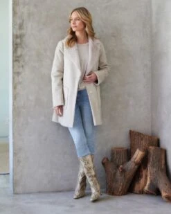 Faux Fur Coat - Karen Kane -Karen Kane 13259893 fpx