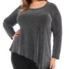 Plus Size Asymmetric Hem Top - Karen Kane Plus -Karen Kane 13313411 fpx