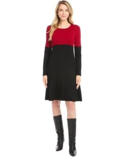 Karen Kane Contrast Scoop Neck Dress