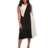 Karen Kane Plus Size Sleeveless Color-Block Dress