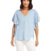 Karen Kane Flutter Sleeve Top -Karen Kane 61XbZCmJaL. AC SR736920