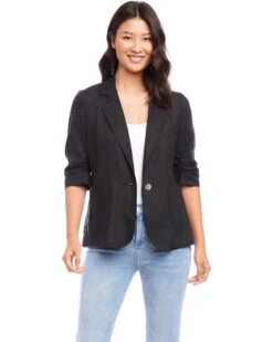 Karen Kane Ruched Sleeve Jacket