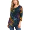 Karen Kane Tie-Dye Burnout Shirttail Top 2 Karen Kane Tie-Dye Burnout Shirttail Top -Karen Kane 71LmvdrsFRL. AC SR736920
