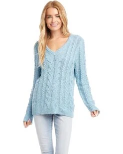 Karen Kane Cable-Knit Sweater